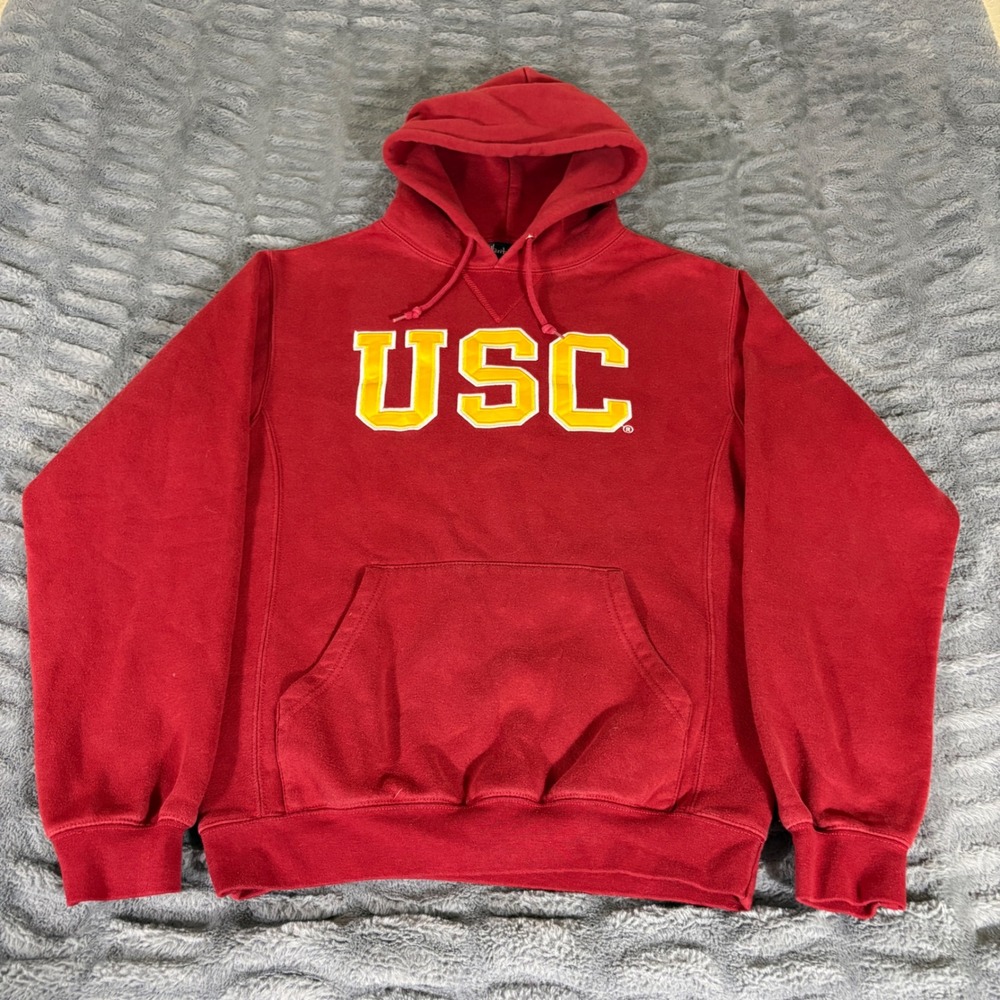 Heritage USC Trojans Hoodie Small Red Pullover Collegiate Sweatshirt AR858
